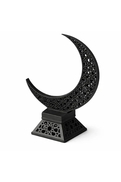 Dekoratif Hilal Ay Obje | Masa Üstü Ramazan Konsept Ay Süsü | Modern İslami Dekor Ev & Ofis ürün görseli 1