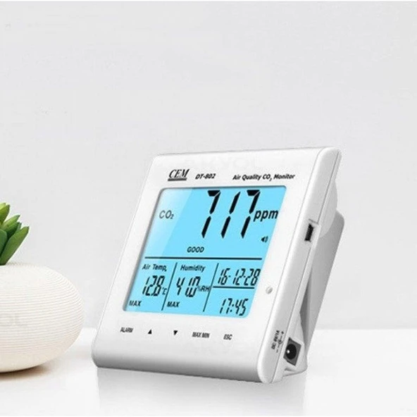 CEM DT-802 Hava Kalitesi Ölçüm Cihazı ve Karbondioksit Ölçer ürün görseli 1