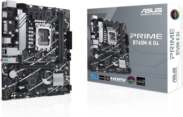 Asus Prime B760M-K D4 Intel LGA1700 DDR4 Micro ATX Anakart Outlet ürün görseli 1