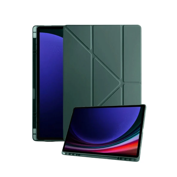 Samsung Galaxy Tab A11 Plus Kalemlikli Mars Tablet Kılıfı - Koyu Yeşil ürün görseli 1