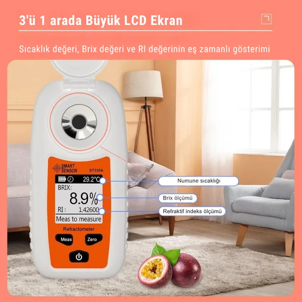 Smart Sensor ST335A Dijital Refraktometre | 0-35 Brix - Resim 4