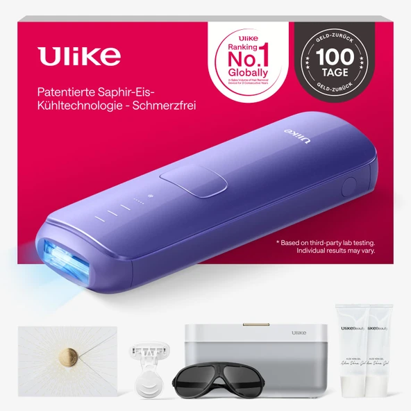 Evde Yüz ve Vücut için Ulike Air 3 Deluxe IPL Cihazı Epilasyon, Lazer Epilasyona Alternatif, Kalıcı Epilasyon için Safir Buz Soğutucu, UV Sterilizatör ve Aloe Jel ile, Mor ürün görseli 1