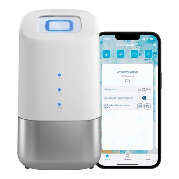 Homematic IP Ev Kontrol Ünitesi, Akıllı Ev Merkezi, ücretsiz uygulama aracılığıyla dijital kontrol, Alexa ve Google Assistant, çevrimiçi ve çevrimdışı mod, yüksek veri koruması, 160322A0 ürün görseli 1