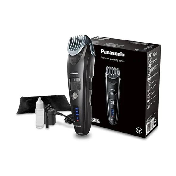 Panasonic ER-SB40-K803 Erkekler için Sakal Kesme Makinesi, Taşınabilir Su Geçirmez Saç Kesme Makinesi, 20 Boy, Gelişmiş Bıçaklar, Tarak Ataşmanı, Kablosuz ve Kablolu, LED Pil Göstergesi, Siyah ürün görseli 1