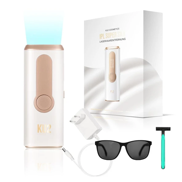KU2 IPL Supersilk - Erkekler ve kadınlar için IPL epilasyon cihazı - Yüz ve vücut için lazer epilasyona ağrısız alternatif - Evde kalıcı tüy azaltma ürün görseli 1