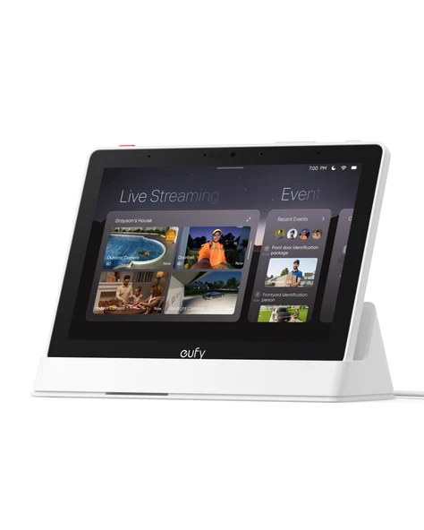 eufy Akıllı Ekran, Akıllı Ev Hub'ı, 8" kontrol paneli, eufy güvenlik cihazlarıyla uyumlu, 1 ekranda 4 görünüm, gerçek zamanlı mesajlar, günlük raporlar, abonelik yok, 1 tıklamayla kontrol ürün görseli 1