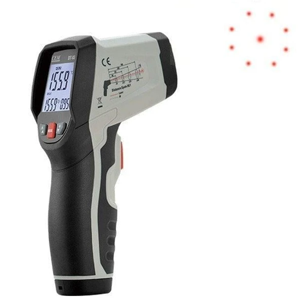 Cem DT836 Dairesel Lazer Işıklı Termometre 1000°C – Profesyonel Kızılötesi Ölçüm Cihazı ürün görseli 1