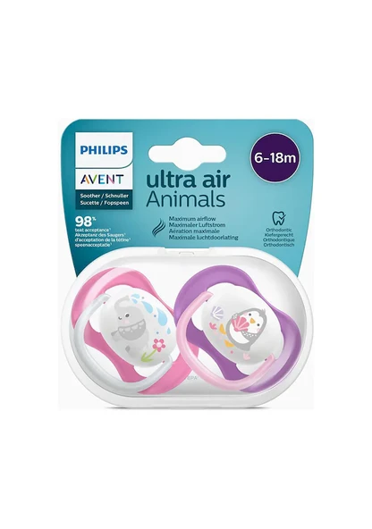 Philips Avent Ultra Air Animals Emzik 6-18 Ay Kız ürün görseli 1