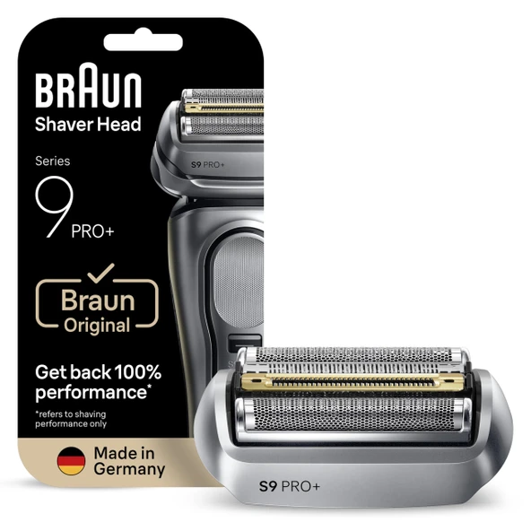 Braun elektrikli tıraş makinesi tıraş başlığı Seri 9 PRO+, 96M, gümüş - üreticiden orijinal yedek tıraş parçası, yüzde 100 performansı geri alın, tüm Braun S9 tıraş makineleriyle uyumlu ürün görseli 1
