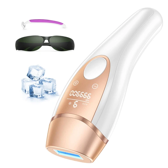 Soğutma fonksiyonlu IPL cihazı epilasyon, kadın ve erkekler için 21J lazer epilasyon, 9 seviye, 999.900 flaş, vücut, koltuk altı ve bikini bölgesi için ürün görseli 1
