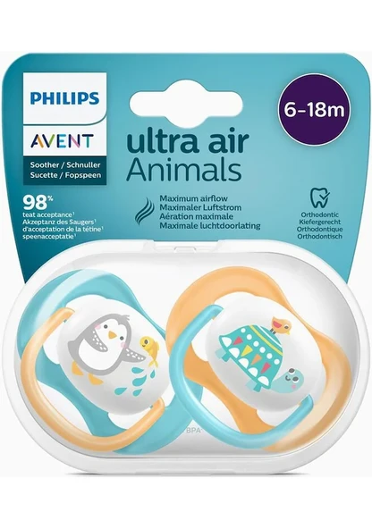Philips Avent Ultra Air Emzik 6-18 Ay Erkek 2'li ürün görseli 1