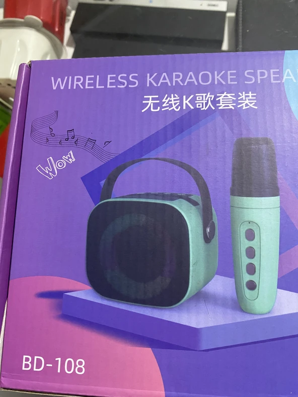 Wirelles karaoke  mikrofonlu BD-108 speaker ürün görseli 1