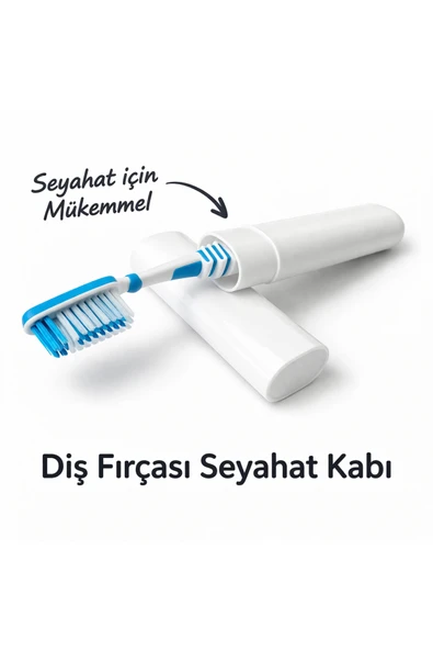 Diş Fırçası Seyahat Kabı | Sert Plastik Taşıma Kutusu | Hijyenik Organizer | Standart Boy Uyumlu | ürün görseli 1
