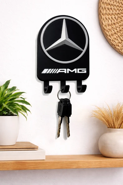 Mercedes Logolu Anahtar Askılığı – Duvar Tipi Anahtarlık Askısı 96x126mm ürün görseli 1