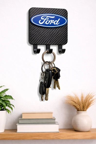 Ford Logolu Anahtar Askılığı – Duvar Tipi Anahtarlık Askısı 96x77mm ürün görseli 1