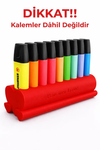 Kalpli Tasarım Kalem Standı | Kalemlik Organizer | Sert Plastik Kalem Tutucu | Renkli Dekoratif ürün görseli 1