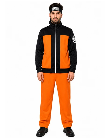 Naruto Uzumaki Kostümü Yetişkin Cosplay Kıyafeti ürün görseli 1