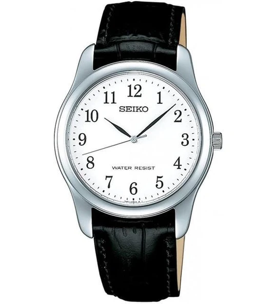 Seiko SCXP033 Quartz Deri Siyah Beyaz Kadran 35 mm Erkek Kol Saati ürün görseli 1
