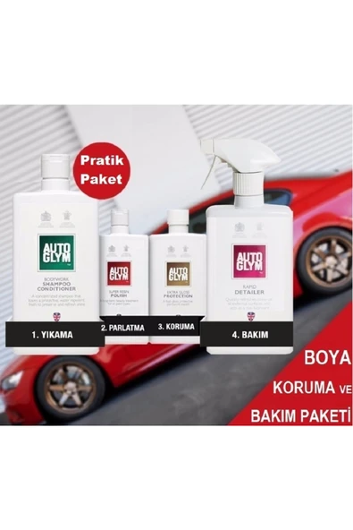 AutoGlym Boya Koruma Ve Bakım Paketi 4' Lü Dış Mekan Bakım Paketi ürün görseli 1