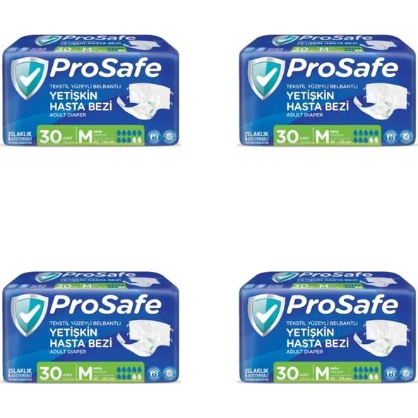 Prosafe Belbantlı Hasta Bezi Medium (M) Orta boy 120 Adet ürün görseli 1
