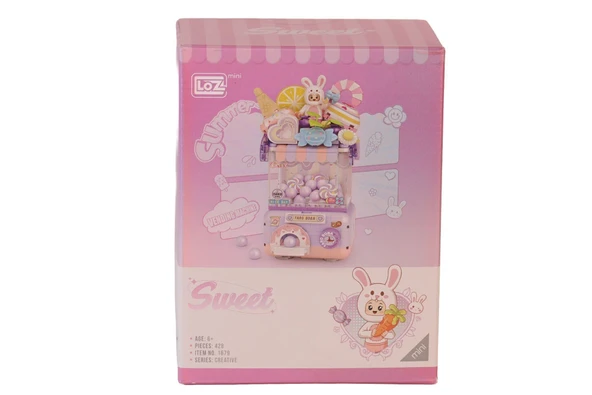 LZ1679 LOZ  Sevimli Gashapon Makineleri MOR  BLOCK OYUNCAK 428 PRÇ ürün görseli 1