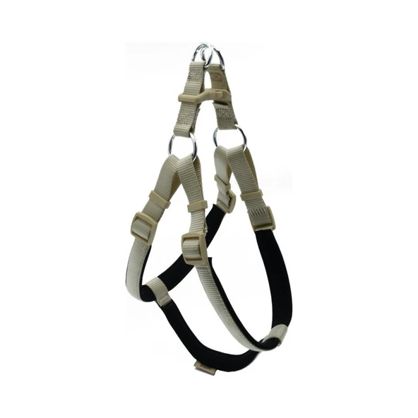 Doggie Konforlu Dokumadan El Yapımı Ronin Model Köpek Göğüs Tasması L-2x55-65cm - Khaki ürün görseli 1