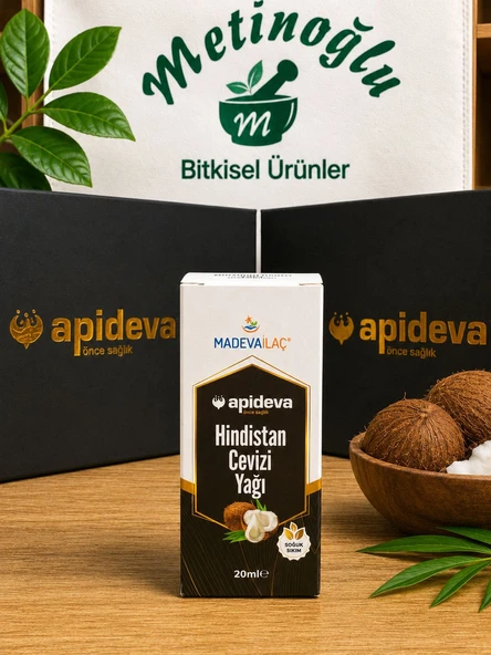 Apideva  Hindistan Cevizi Yağı 20 Ml ürün görseli 1