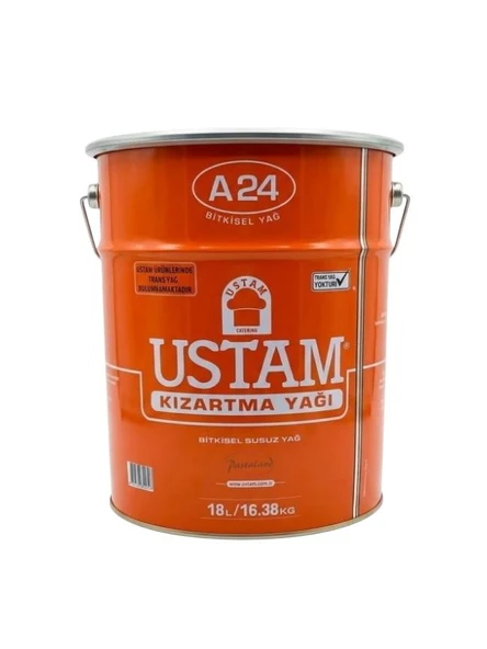 Ustam A24 Bitkisel Susuz Kızartma Yağı 18 L 16.38 kg (Teneke) ürün görseli 1