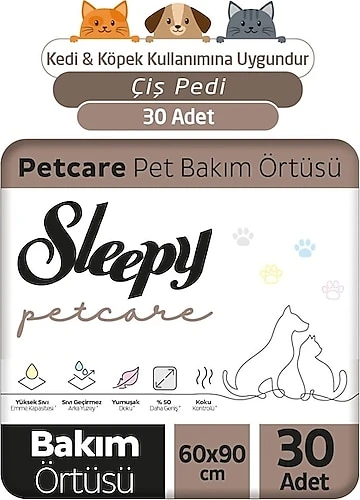 SLEEPY PETCARE EVCİL HAYVAN BAKIM ÖRTÜSÜ 60*90 30x4 Koli Fiyatı ürün görseli 1