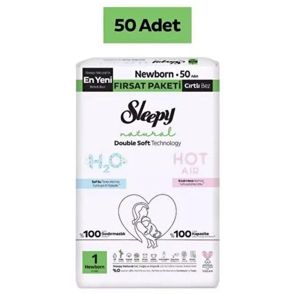 SLEEPY NATURAL DB SOFT FIRSAT NBORN 50x6  Koli Fiyatı ürün görseli 1