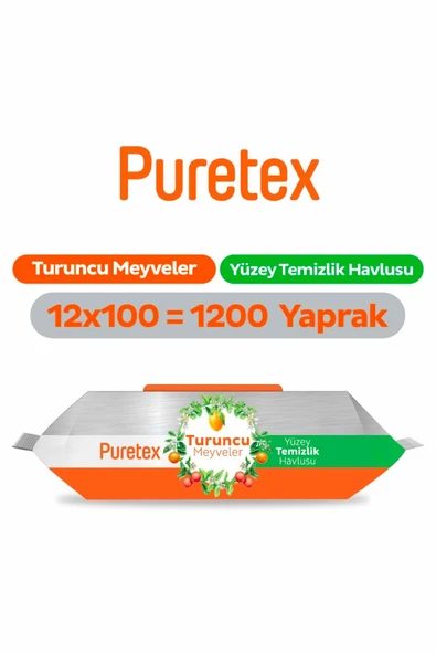 PURETEX YÜZEY TURUNCU MEYVE 12X100 KRK Koli  Fiyatı ürün görseli 1