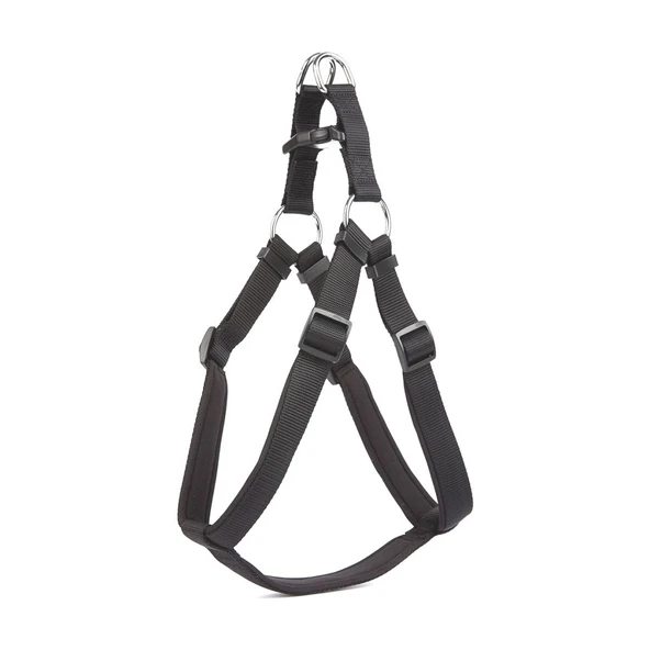 Doggie Konforlu Dokumadan El Yapımı Ronin Model Köpek Göğüs Tasması XL-2,5x65-75cm - Black ürün görseli 1