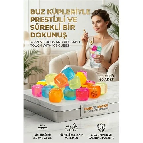 Buz Küpü Sürekli Kullanım 60 ADET Nordgröna 719901 ürün görseli 1