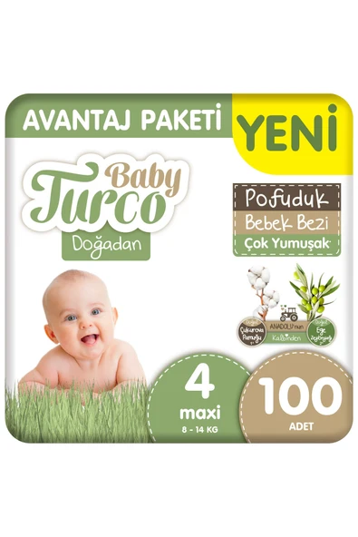 BABY TURCO DOĞA KNL AVANTAJ MAXİ 100x2 Koli Fiyatı ürün görseli 1