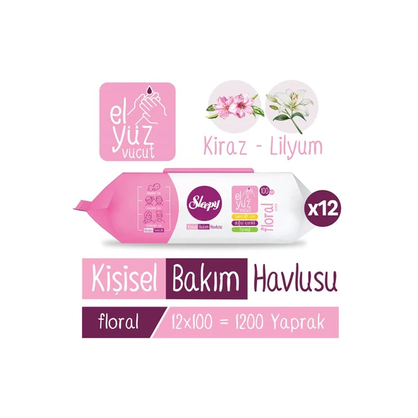 SLEEPY KİŞİSEL BAKIM FLORAL 12x100 KRK Koli Fiyatı ürün görseli 1