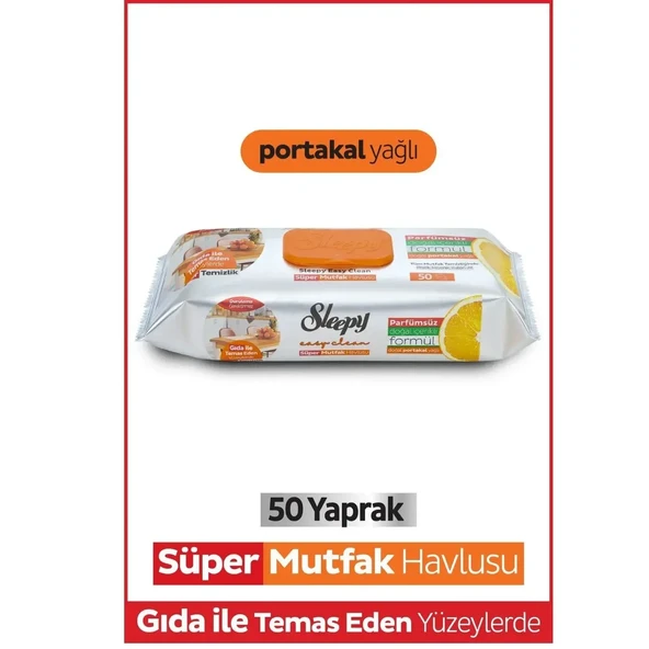 SLEEPY MUTFAK HAVLUSU PORTAKAL 12x50 Koli Fiyatı ürün görseli 1