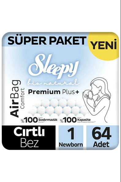 SLEEPY BİO AIRBAG SÜPER NBORN 64x4 Koli Fiyatı ürün görseli 1