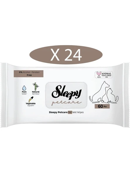 SLEEPY PETCARE ISLAK BAKIM HAVLUSU 24x60 ürün görseli 1
