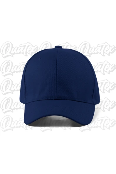 Quatex Basic Düz Pamuklu Şapka - Lacivert Renk %100 Pamuk Gabardin Unisex Model Şapka ürün görseli 1
