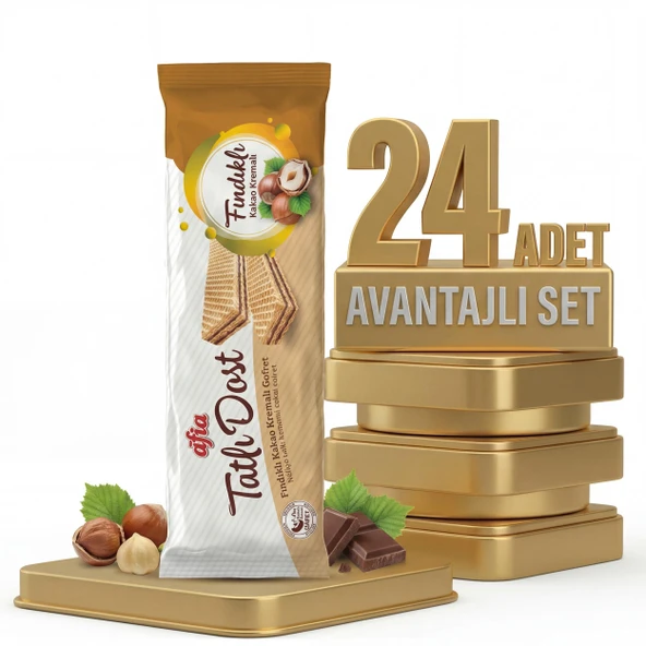 Afia Tatlı Dost Fındıklı Kakao Kremalı Gofret 24x140 Gr ürün görseli 1