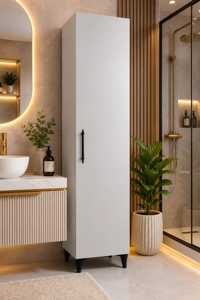 Öztürk Mobilya Design Tek Kapak 6 Raf Ayarlanabilir Raflı Çok Amaçlı Dolap & Elbise, Mutfak, Banyo Çok Amaçlı Dolap ürün görseli 1