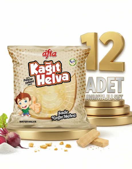 Afia Sade Kağıt Helva 12x45 Gr - Resim 2