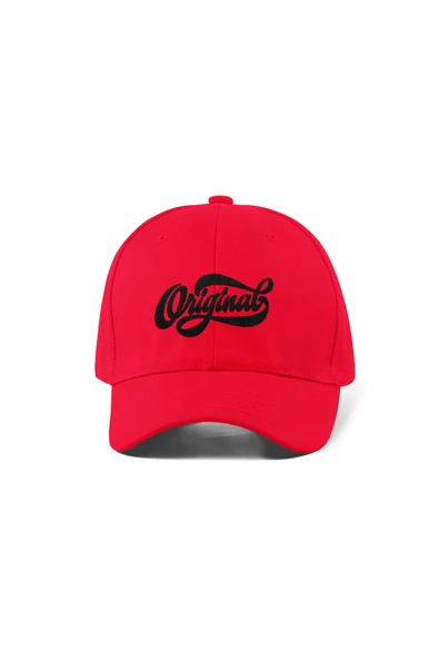 Quatex Original Nakışlı Kırmızı Spor Unisex Şapka A+ Kalite Ürün ürün görseli 1