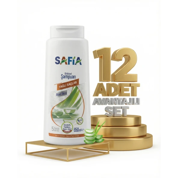 Safia Yağlı Saçlar Şampuan 12x650 Ml ürün görseli 1