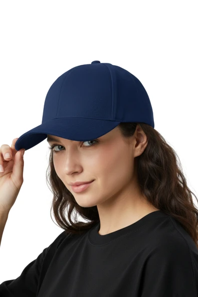 Quatex Basic Şapka - Lacivert %100 Pamuk Gabardin Unisex Model - Resim 2