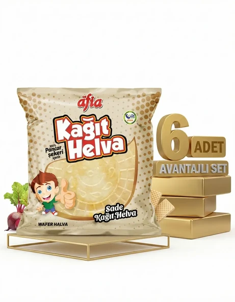 Afia Sade Kağıt Helva 6x45 Gr - Resim 2