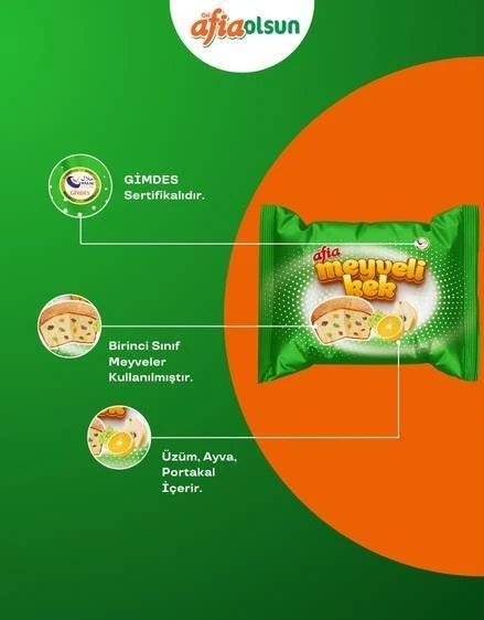 Afia Meyveli Kek 40x40 Gr - Resim 6
