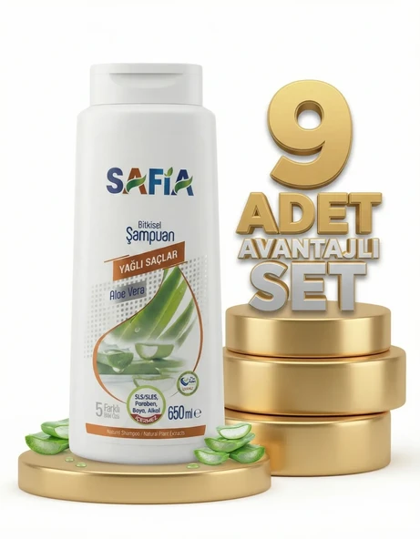 Safia Yağlı Saçlar Şampuan 9x650 Ml ürün görseli 1
