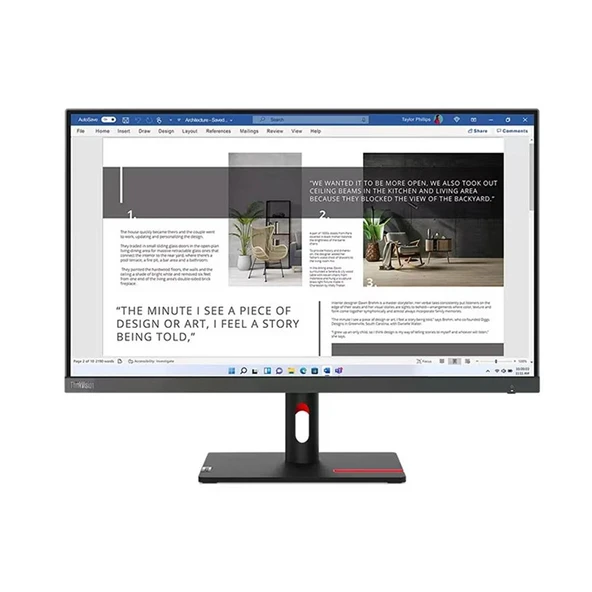 Lenovo 27" ThinkVision S27i-30 63DFKAT4TK IPS 100 Hz 4ms HDMI VGA Monitör ürün görseli 1