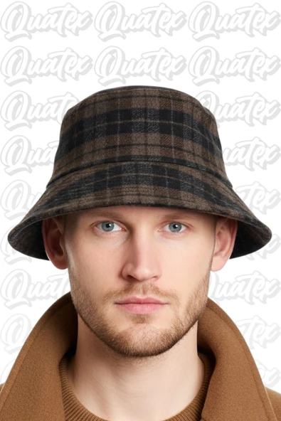 Quatex Kaşe Kumaş Bucket Şapka - %100 Kaşe Kumaş Unisex Model ürün görseli 1